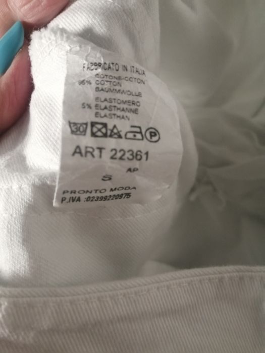 Nowe spodnie jeans białe S mega wysoki stan dżety luźne