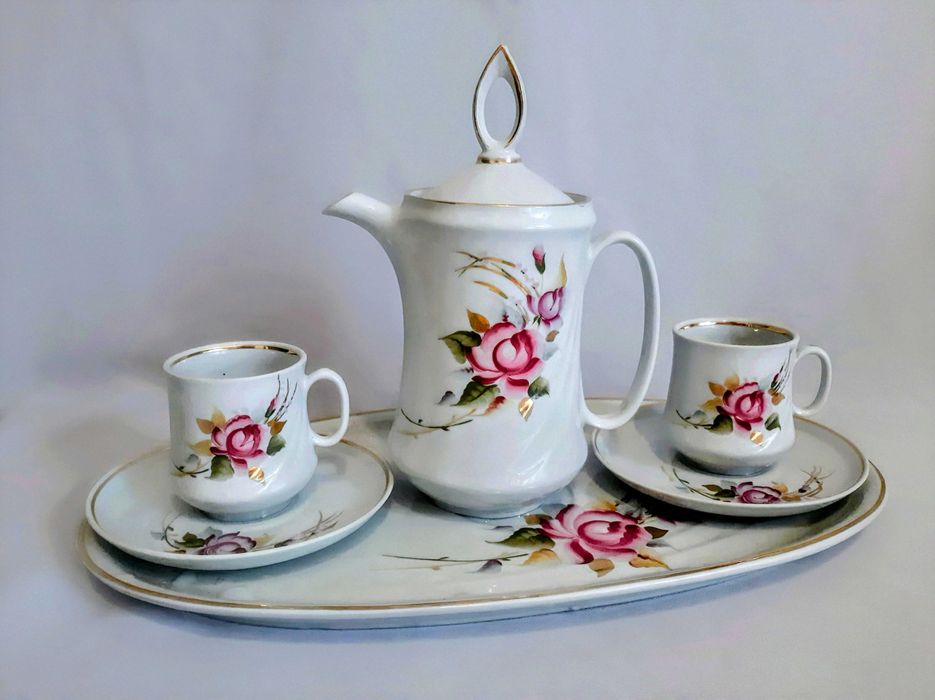 Солонка Буды Сервиз Барановка Спецовницы Дулево, штоф икорница