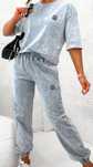 Komplet dresowy t-shirt oversize i spodnie na gumce