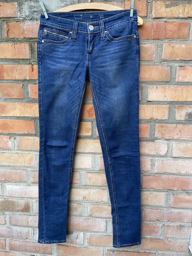 Джинси levis левис оригінал low rise skinny с ефектом push-up w27 l34