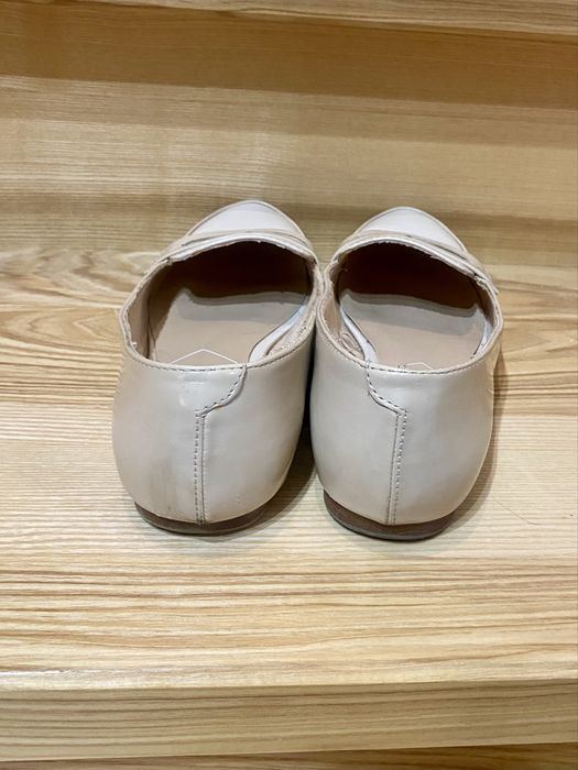 Bershka, beżowe baleriny lordsy, rozmiar 37