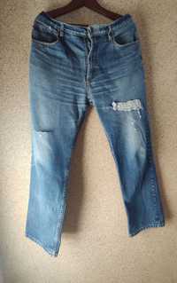 XL spodnie męskie szerokie dżinsy robocze wygodne