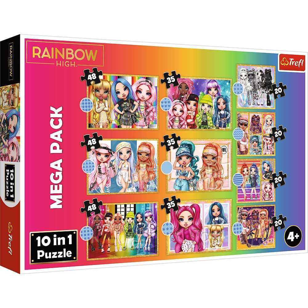 Trefl Puzzle 10w1 Rainbow High Kolekcja modnych laleczek 96000