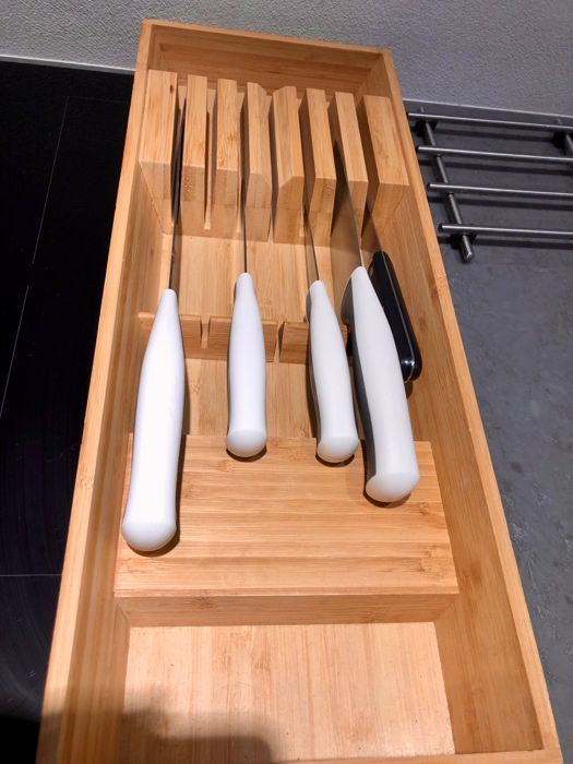 Taca bambusowa na noże IKEA