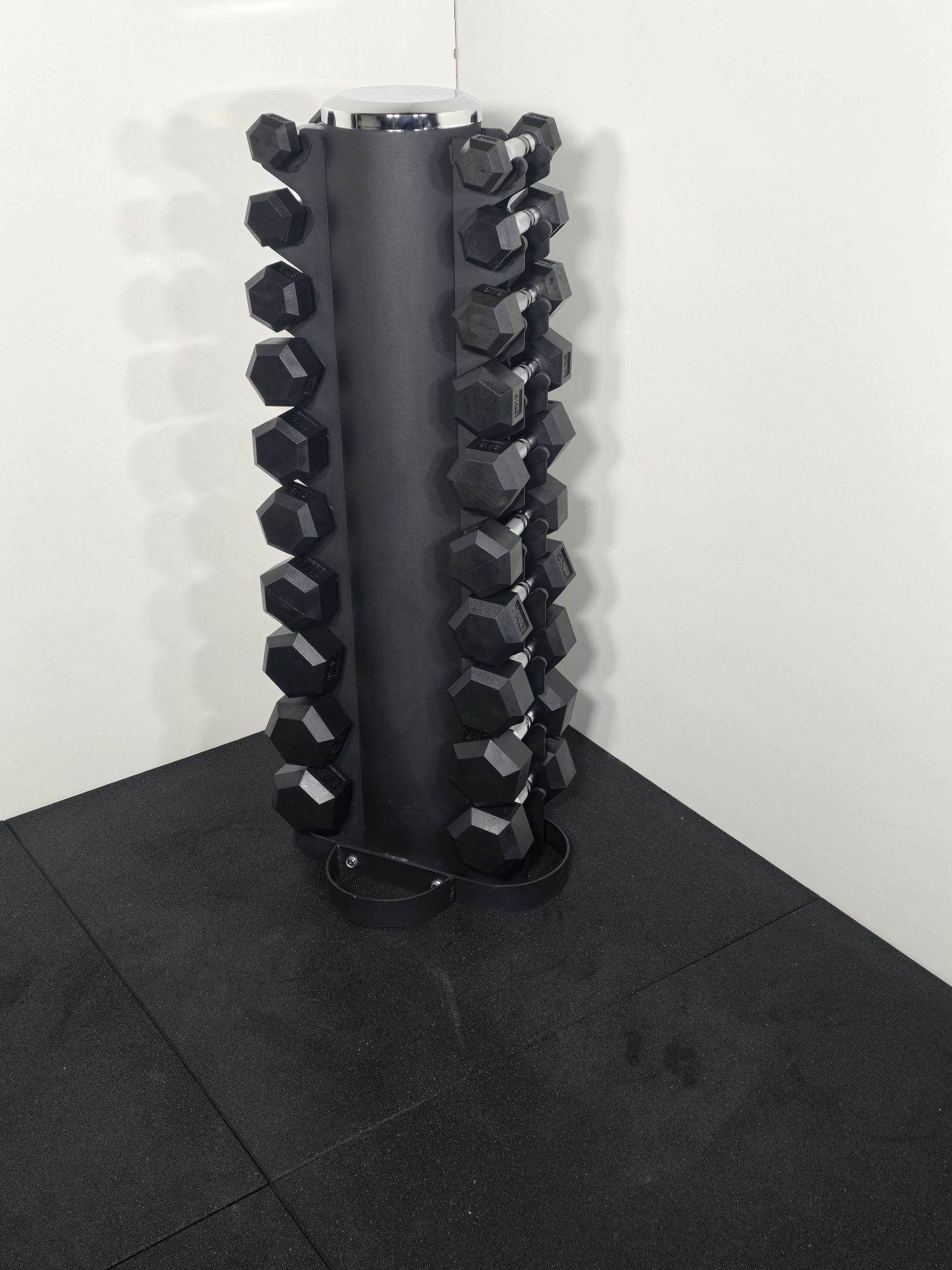 Zestaw hantli Hex od 1 kg.do 10 kg.ze stojakiem