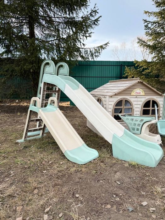 Дитячий будиночок гірка пісочниця Детская песочница горка качеля тачка