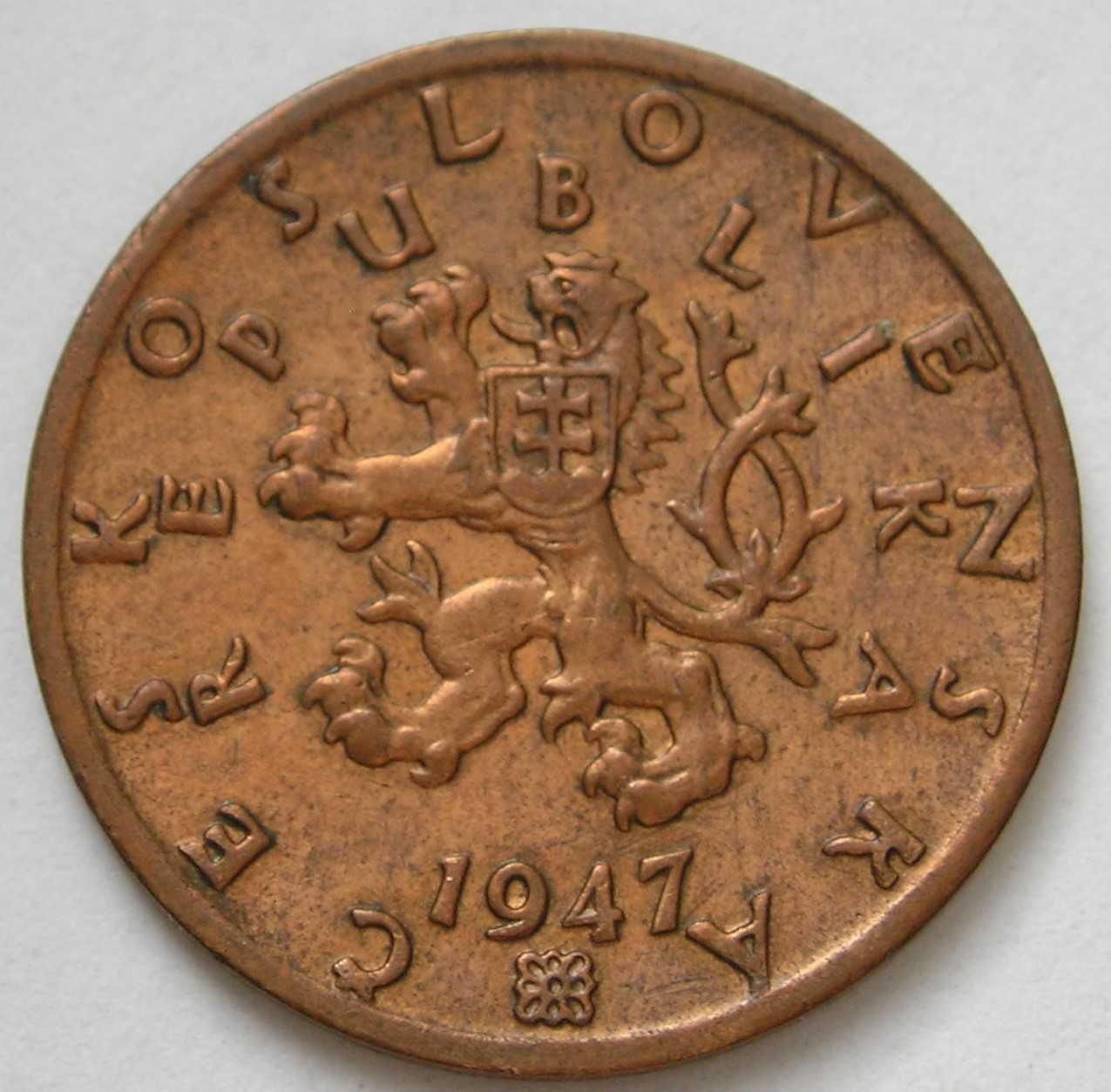 Czechosłowacja 50 halerzy 1947 - stan 1/2