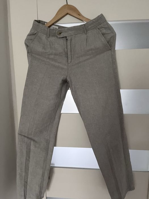 Zara- garnitur z tkaniny z domieszką lnu 152 cm