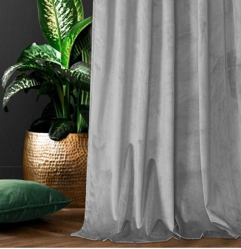 WELUROWE zasłony 250x140 eleganckie komplet velvetowe na taśmie