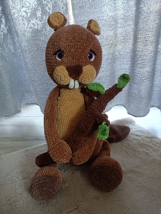 Maskotka bóbr na szydełku handmade