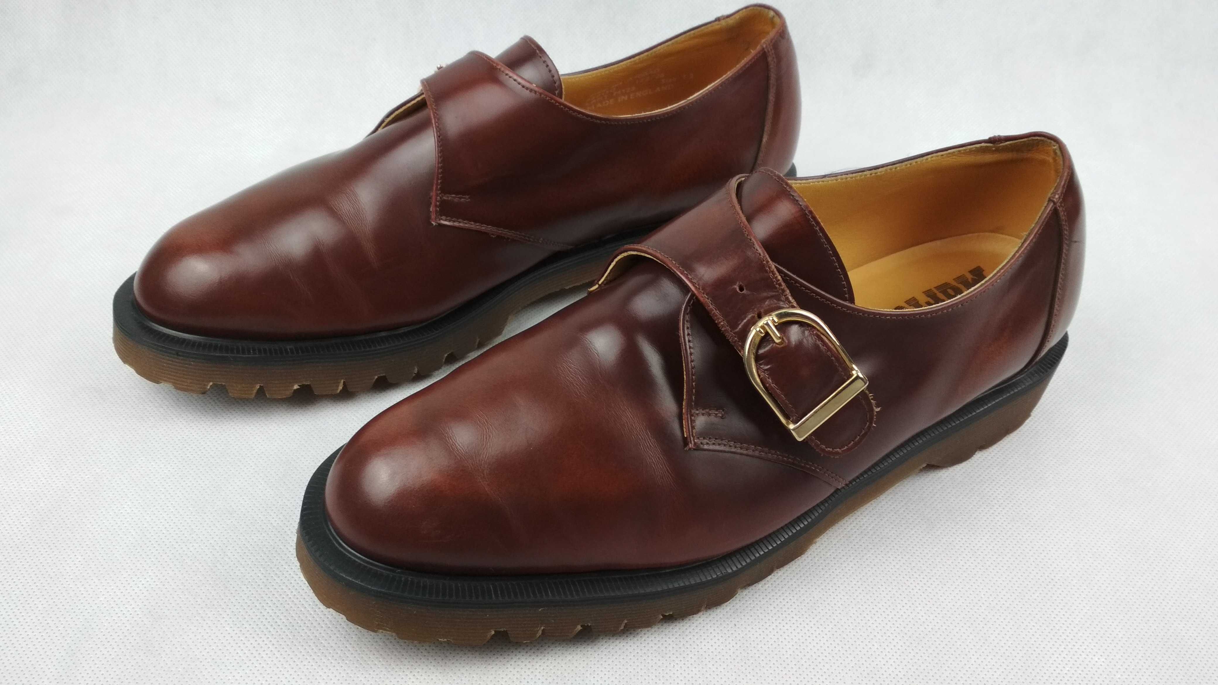 DR. MARTENS x Loake Buty Półbuty Monki Z Klamrą Skórzane Roz. 47