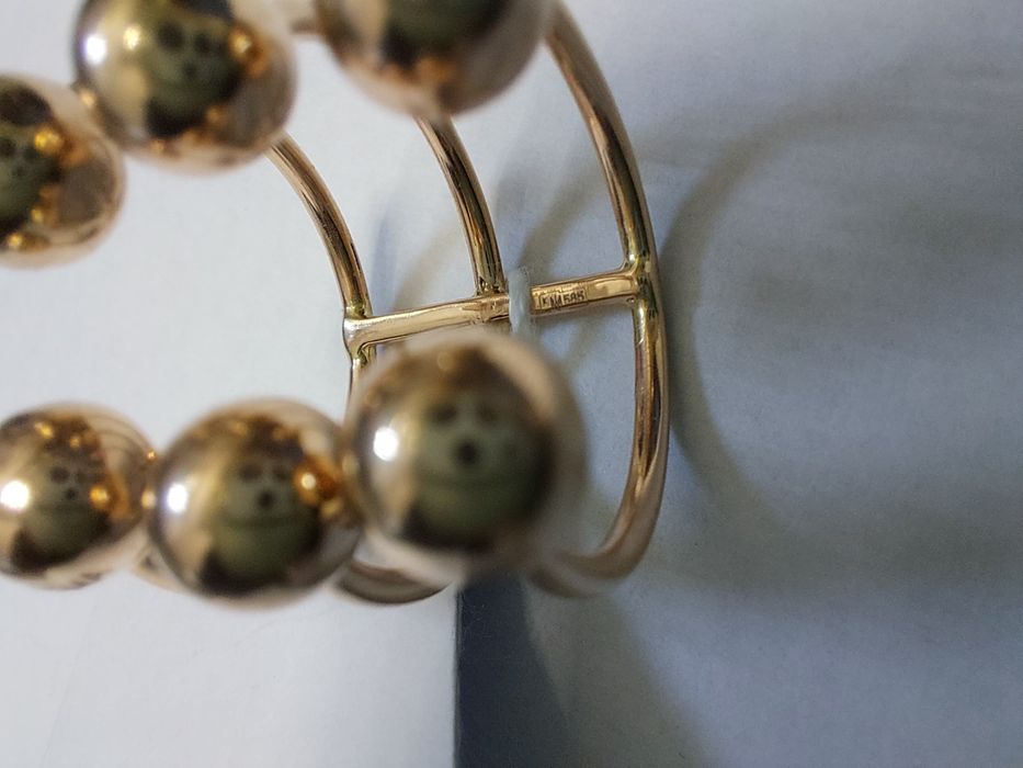 Золотое фаланговое кольцо GUZEMA с шариками