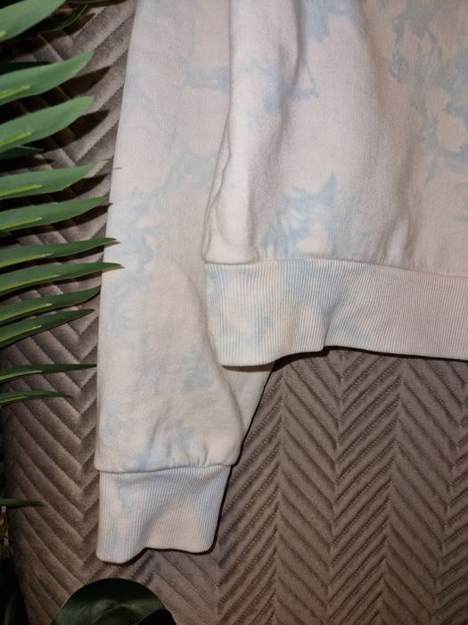 Bluza ICON logo blue Guess M oversize tie dye cyrkonie napis