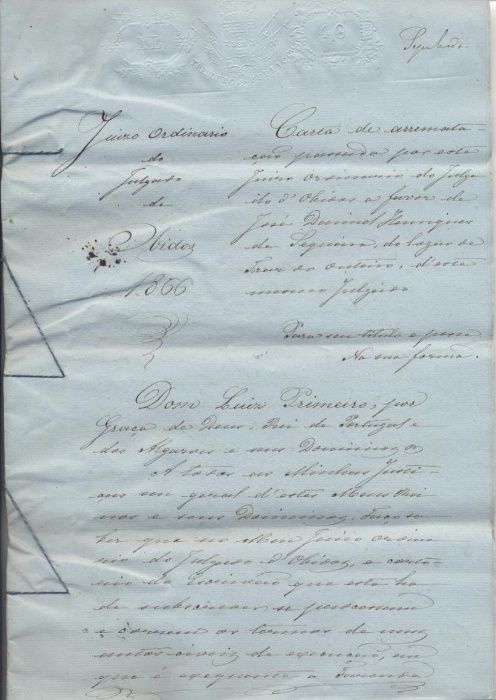 Óbidos manuscrito de 1866