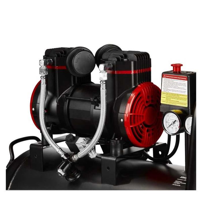 Kompresor 50l cichy bezolejowy 2 TŁOKI 2 pompy sprężarka 230V 1500W