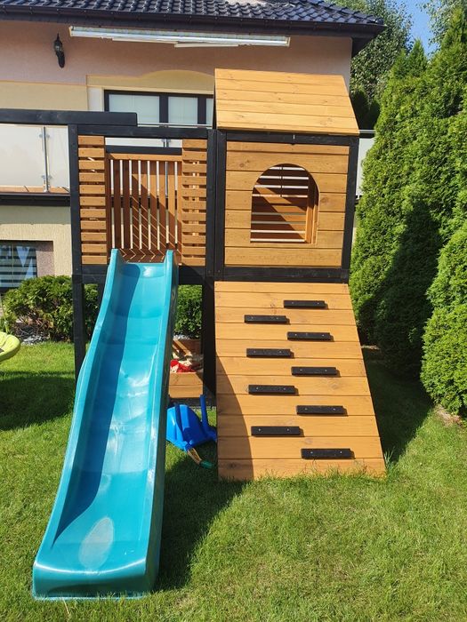 MODU-BOX 4 + Drewniany Nowoczesny Modułowy plac zabaw