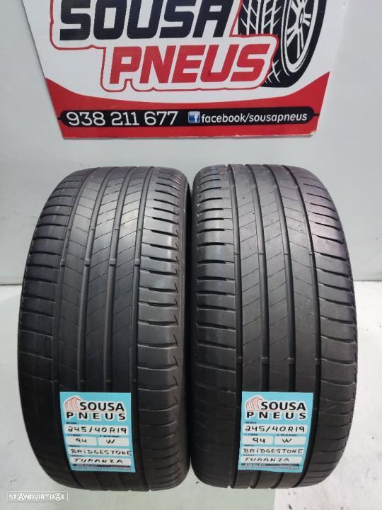 2 pneus semi novos 245-40r19 bridgestone - oferta dos portes