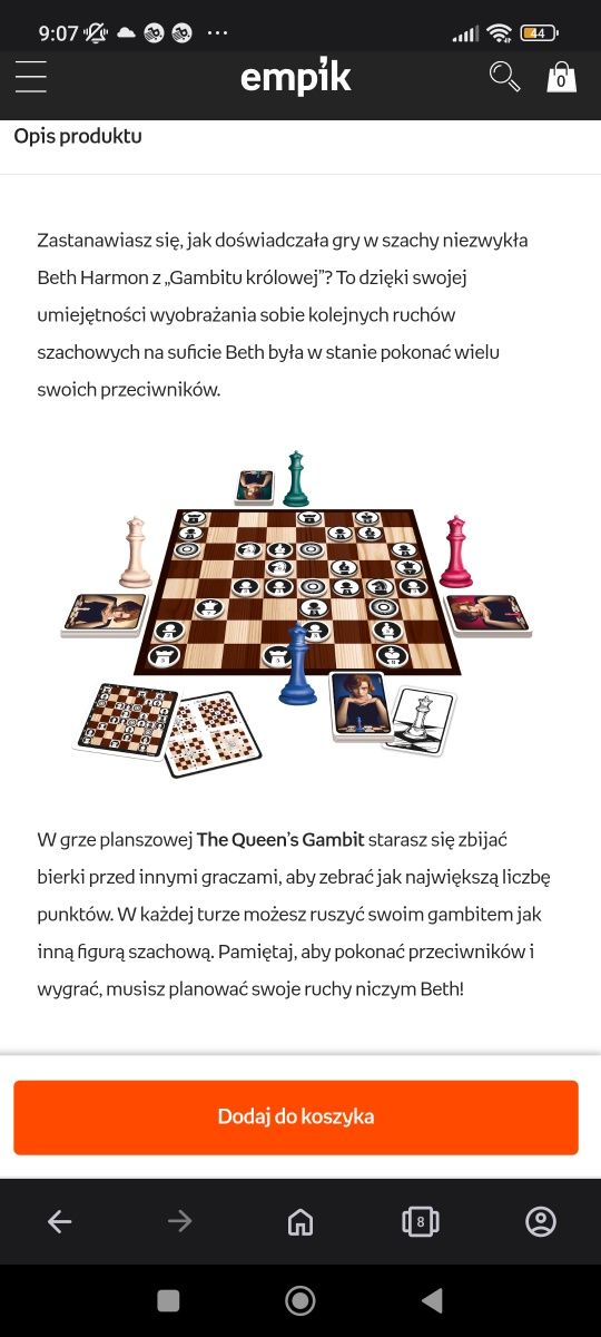 Gra planszowa Gambit Królowej