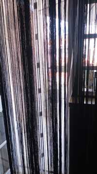 2 cortinas de fios de cor preta,  loja casa , da lo