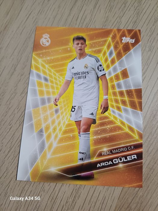 Karta piłkarska topps Arda Guler, Real Madryt.