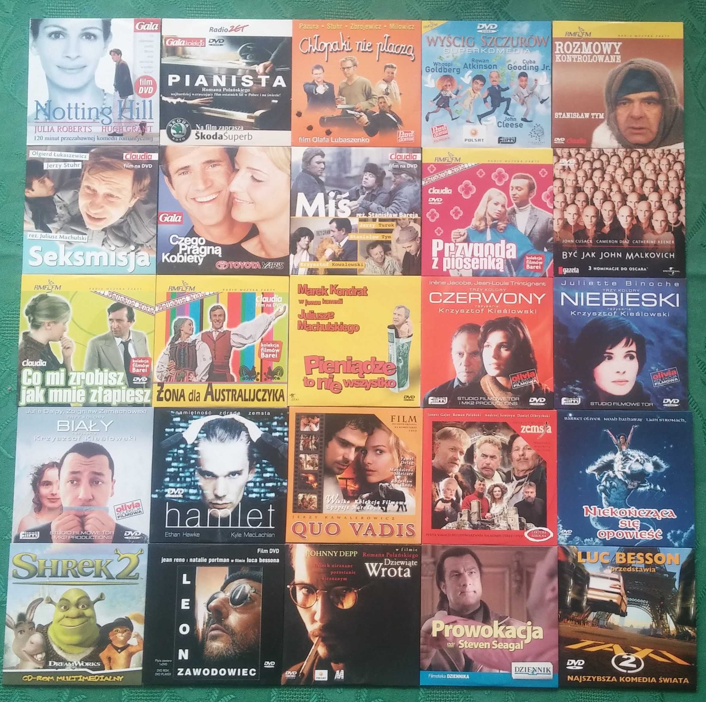 Zestaw filmów komedie sensacyjne sci-fi polskie zagrani DVD CD 52 szt.