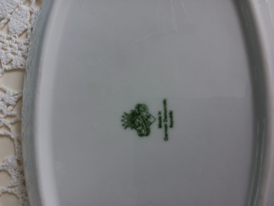 12 osob serwis obiadowy kwiaty porcelana Ilmenau