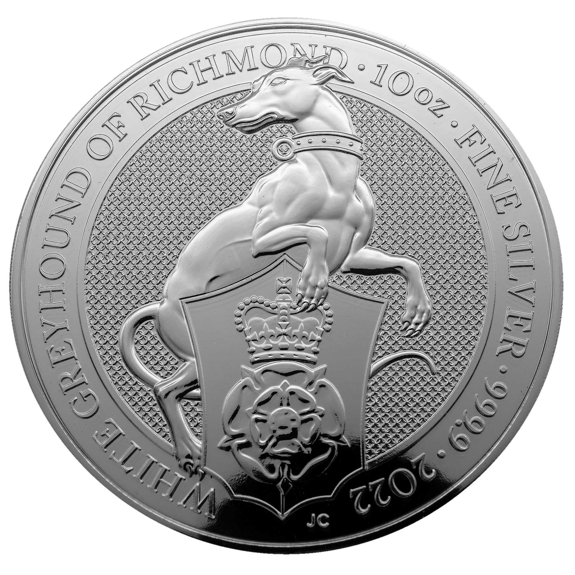 Срібна монета  2022 Великобританія 999 10 Oz Білий Хорт Річмонда