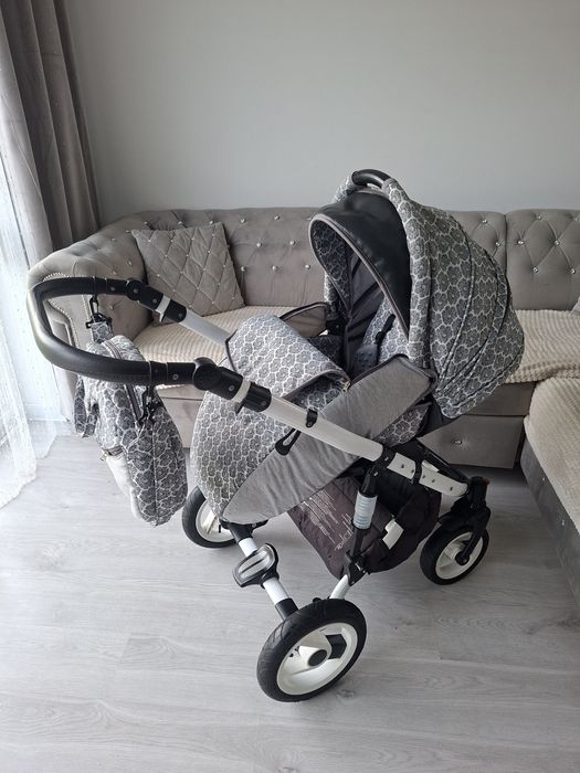 Wozek 3w1 4w1 siwy szary uniwersalny Adbor wysyłka