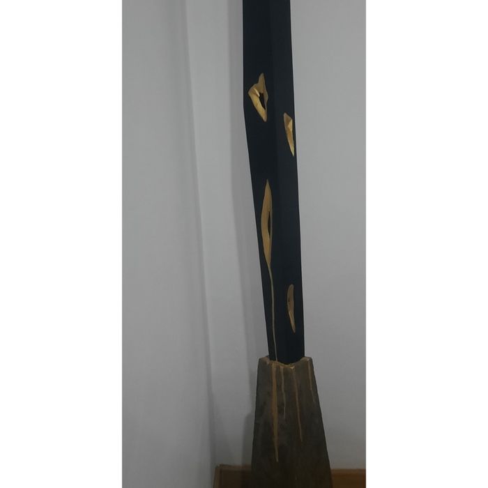 Candeeiro de pé/sala lingas modernas preto
