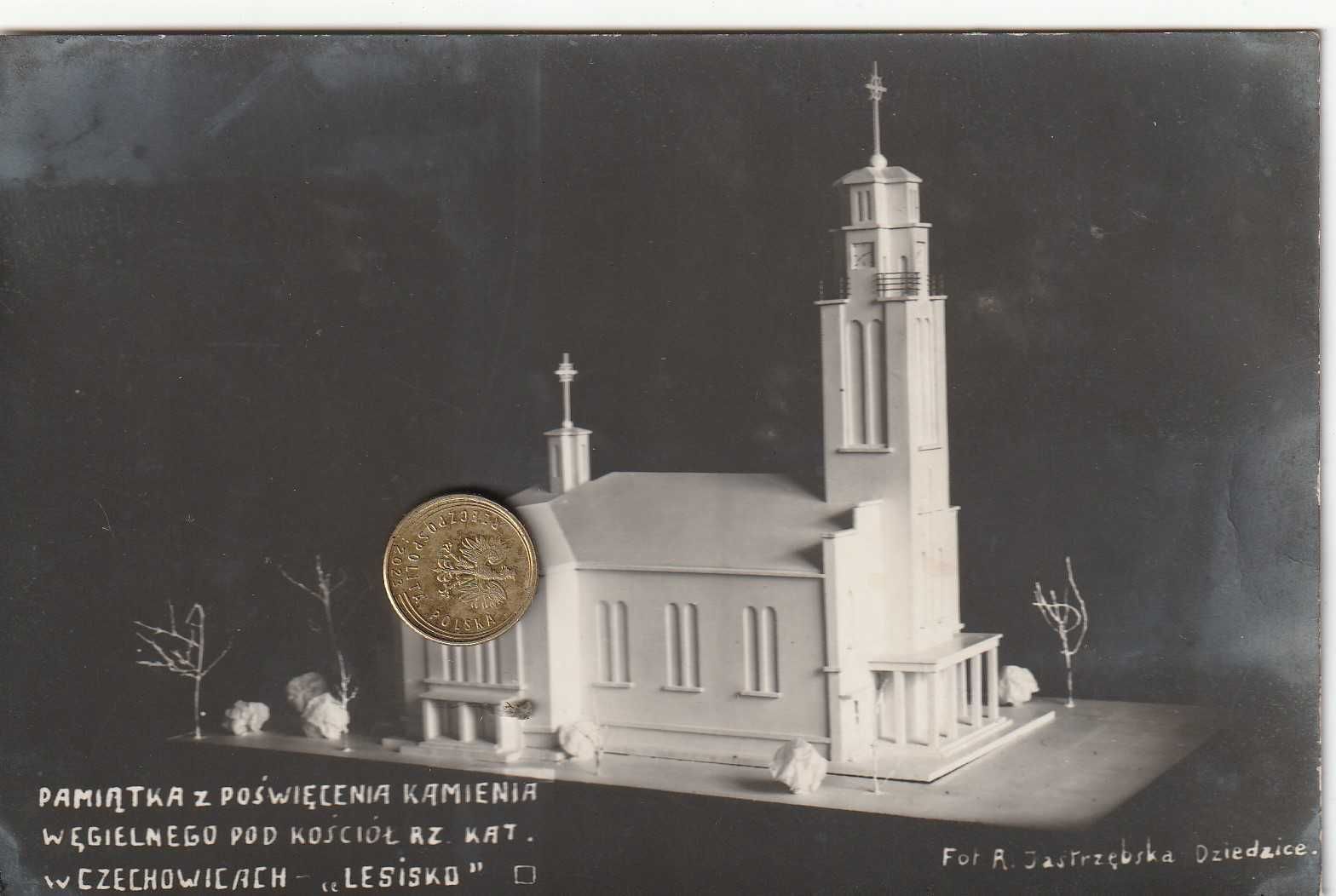 Cegiełka 1938 r.kościół na Lesisku Czechowice