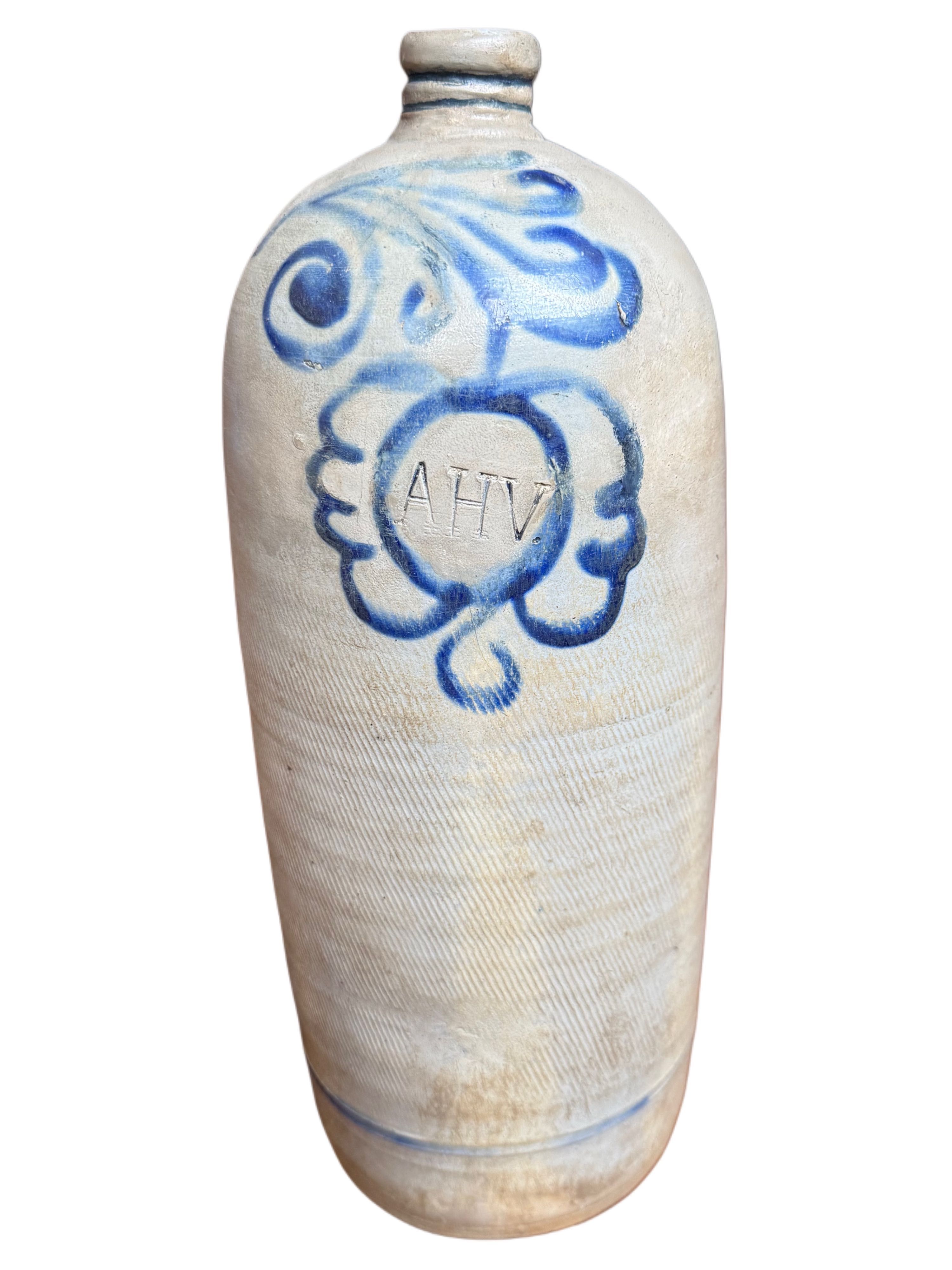 Jarro de Cerâmica Antigo - Stoneware Salt-Glazed - Raro Século XIX