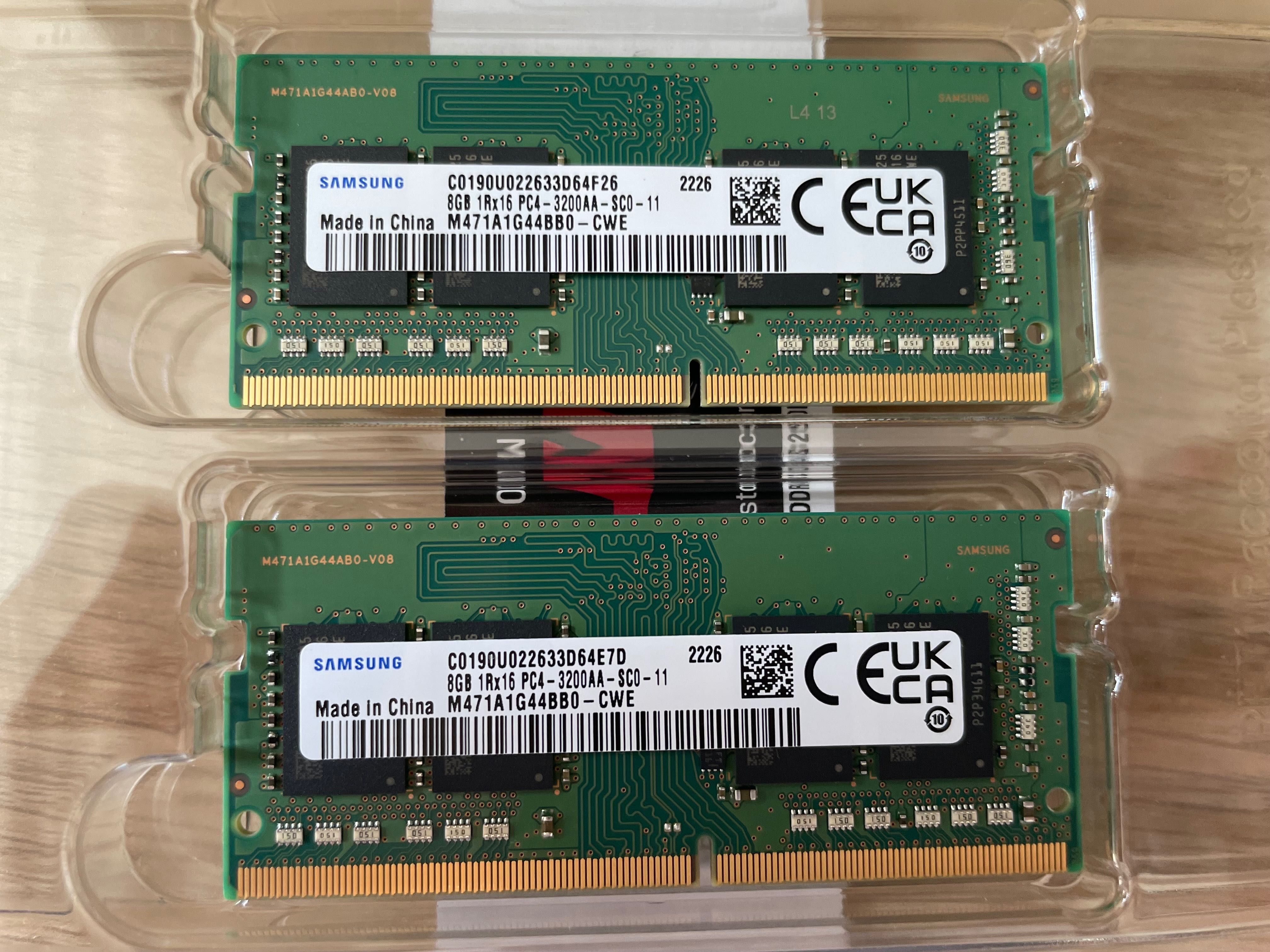 Pamięć RAM DDR4 do laptopa. Samsung 8x2, 16gb, 3200 MHz (stan idealny)
