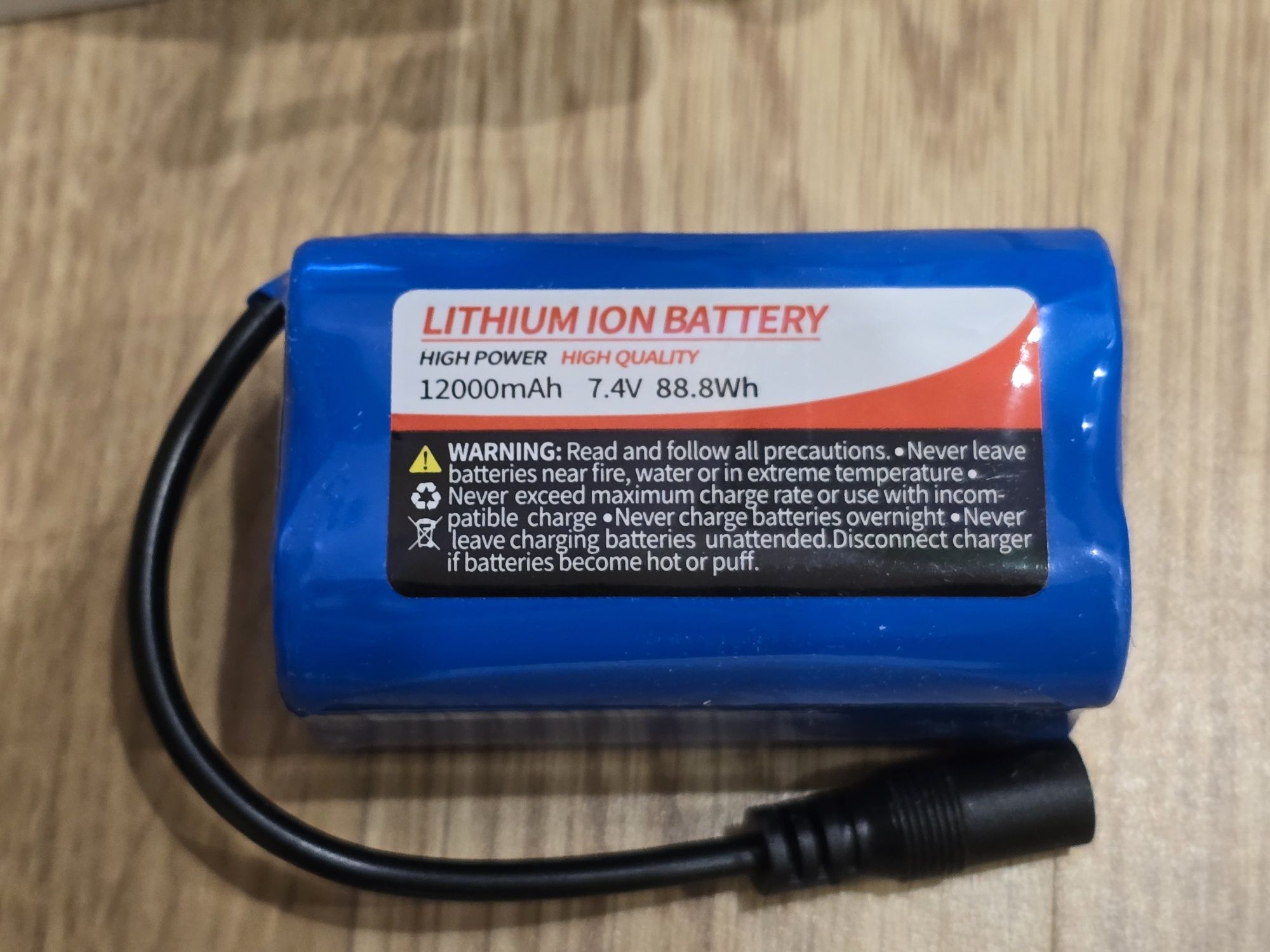 Акумулятор до закормочних корабликів 7.4V 12000 mAh, Flytec, V020,D16