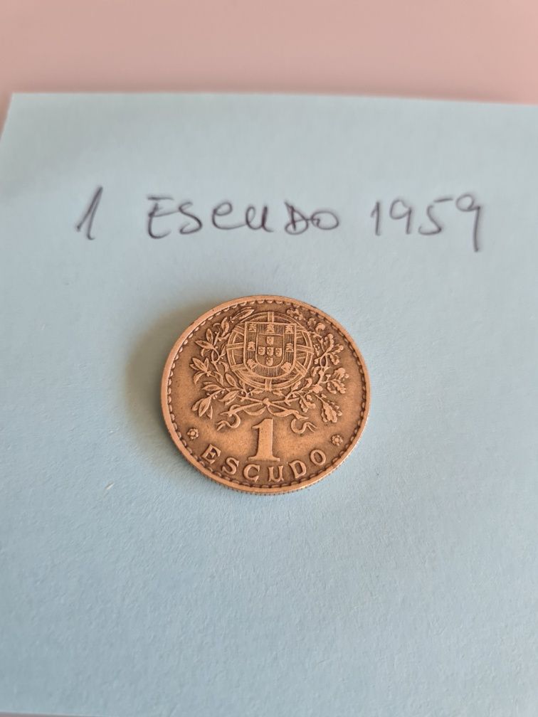 1 escudo de 1959 , moeda .
