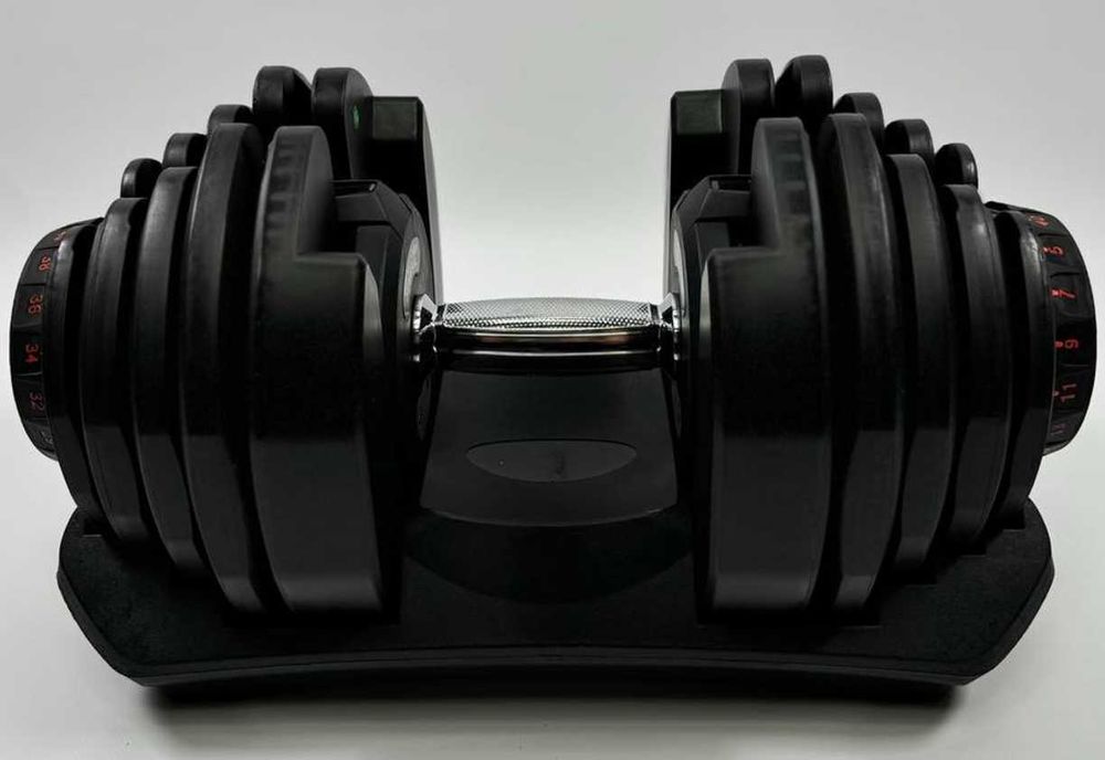 Регульована гантель 40 кг гантелі 17 рівнів ваги 5-40 кг з підставкою