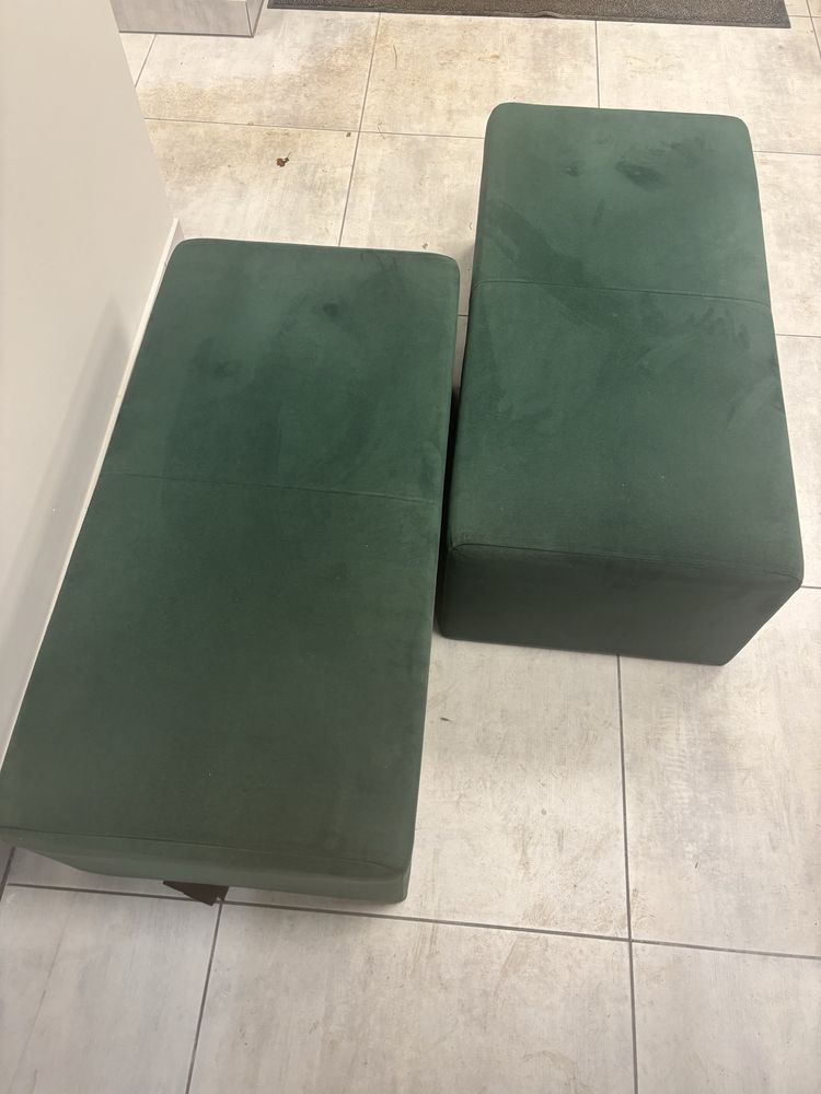 Pufy kolor butelkowa zielen