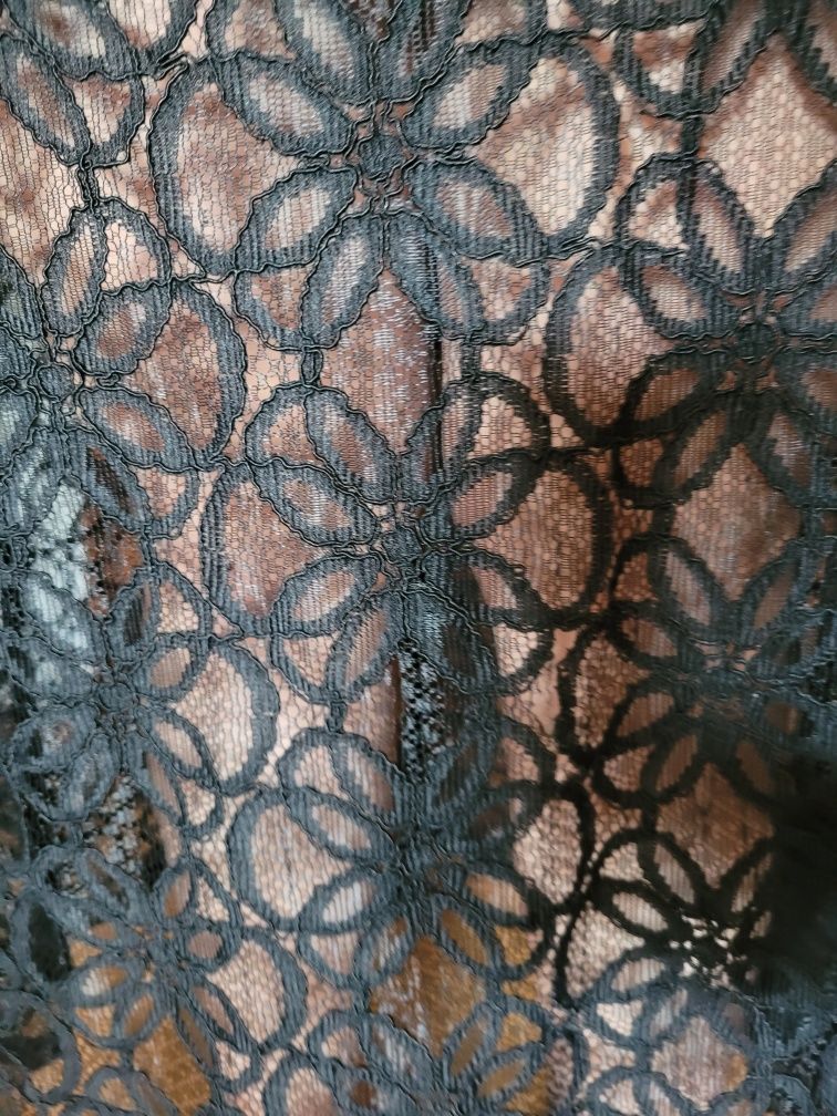 Vestido preto renda comprido