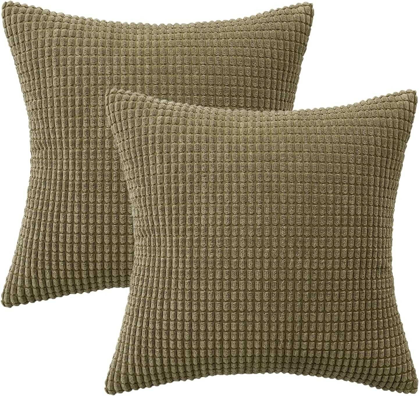 Nowe poszewki na poduszki / poszewka / 50x50CM/ 2szt /oliwkowa !4771 !