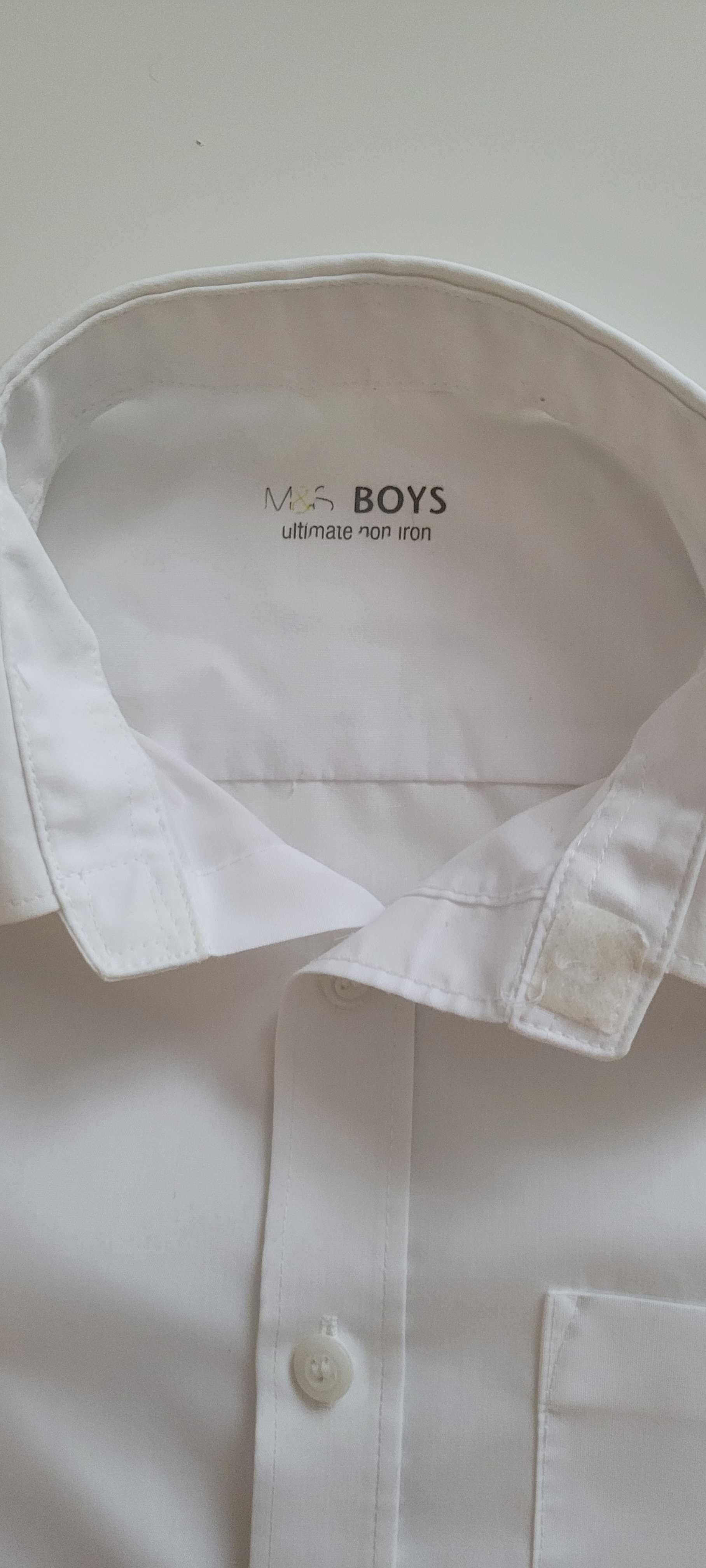 Koszula M&S boys ultimate non iron biała 8 lat, 128