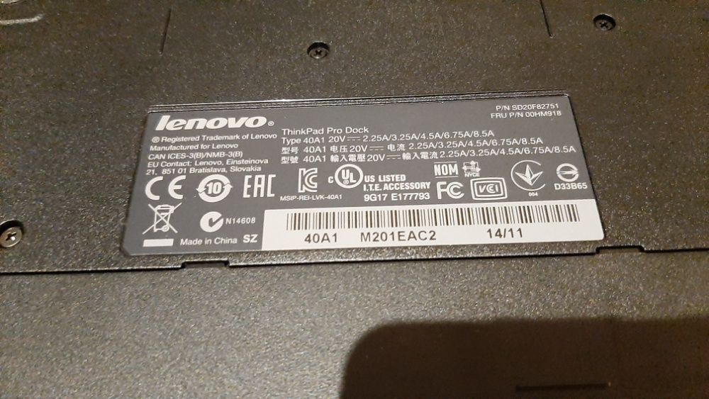 Stacja dokująca Lenovo ThinkPad Pro Dock 90W (40A10090EU)