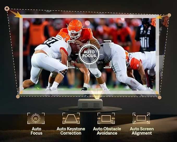 AURZEN EAZZE D1 4K Inteligentny Projektor Netflix 5G WiFi Bluetooth