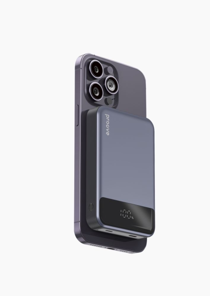 Павербанк Proove Hoodman Magnetic 20W 10000mAh (MagSafe, Gray)
