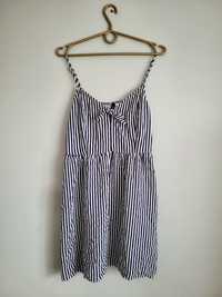 H&M. Sukienka w paski na ramiączkach, rozmiar XL / 42