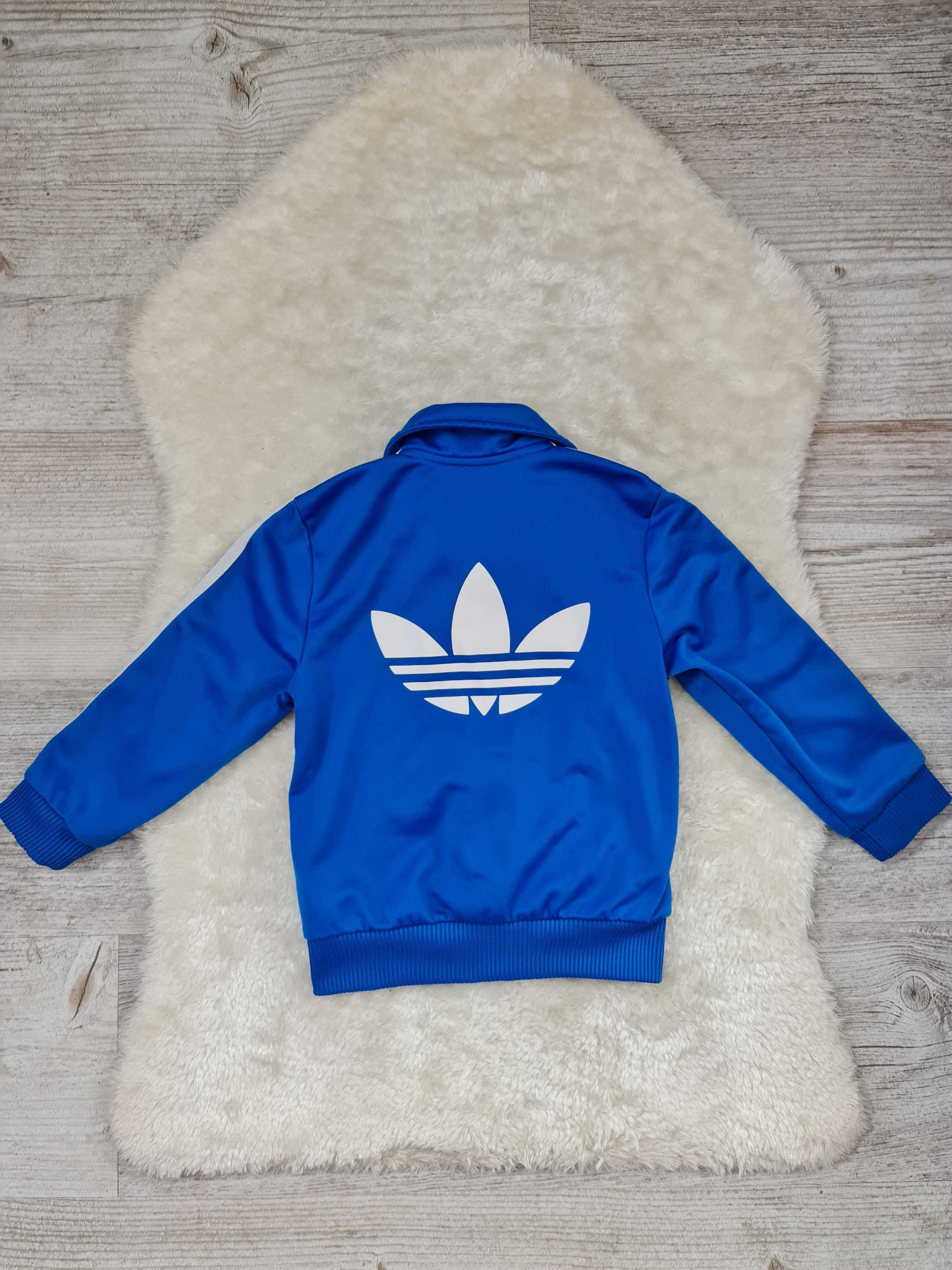 Bluza Adidas Niebieska Logo Rozmiar 92 - 98 na Wiek 2 a 3 Lat