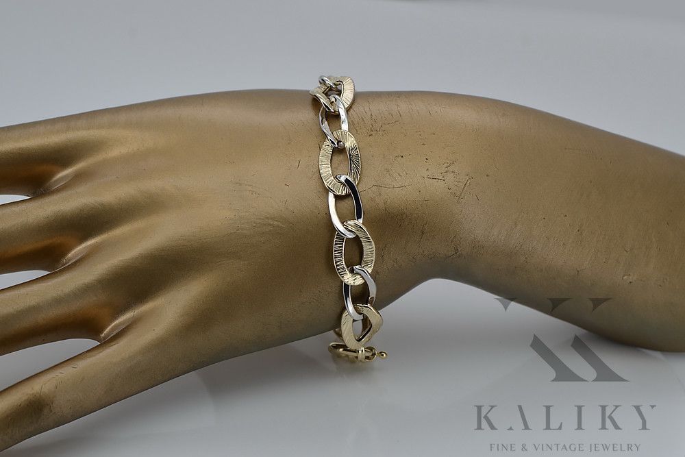 Złota bransoletka 14k 585 włoska Fantazy Pancerka cfb025yw Wrocław