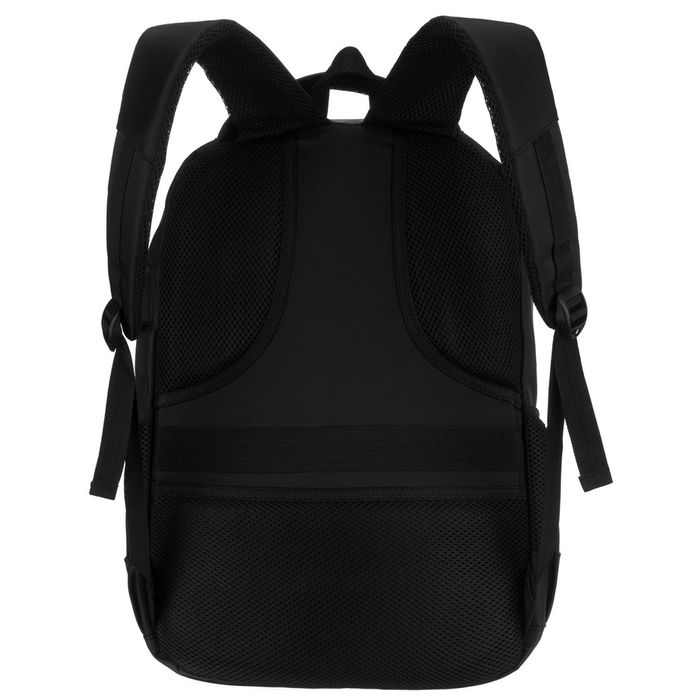 plecak szkolny z poliestru w czarnym kolorze z portem usb  - peterson