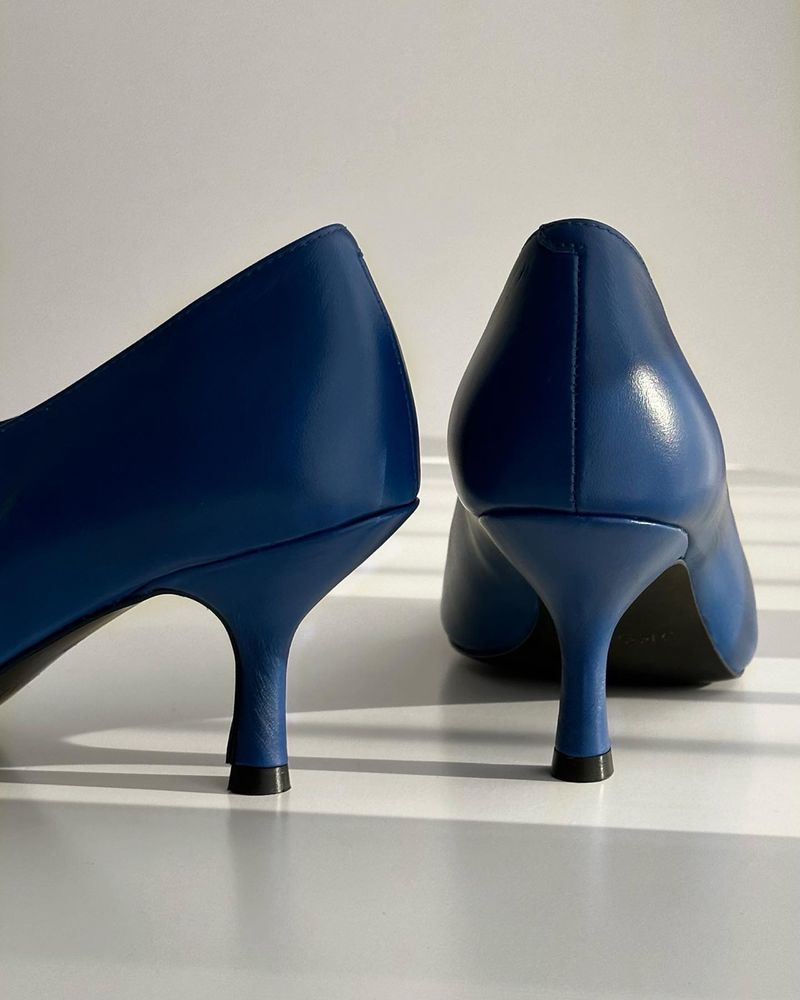 Gestuz босоножки синие туфли квадратный носок