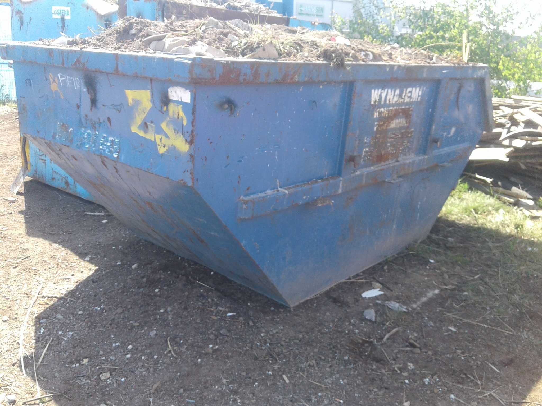 kontenery na gruz wywóz gruzu odpadów wyburzenia utylizacja śmieci