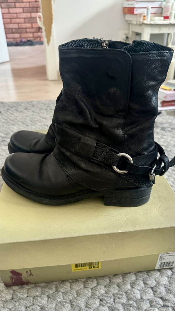 Buty w typie Biker Boots marki A.S.98 JAK NOWE