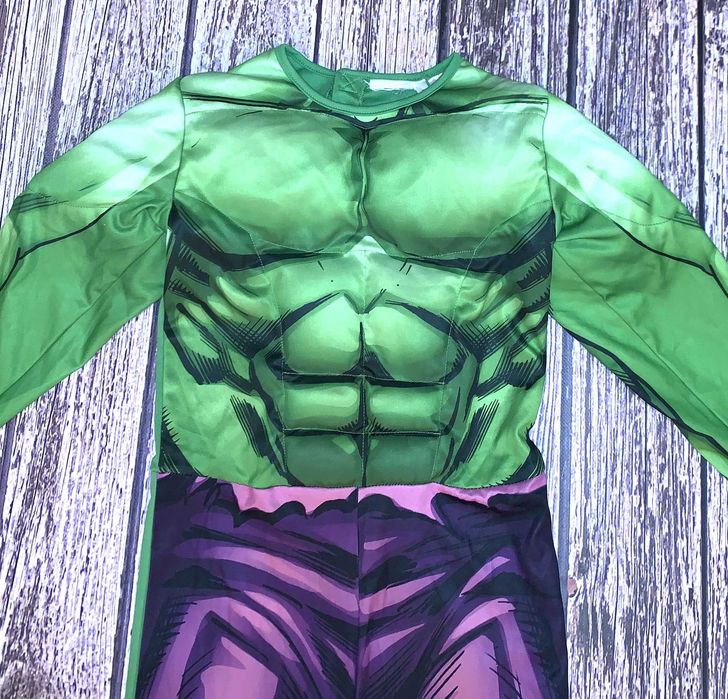 Новогодний костюм Халк с маской  для мальчика 7-8 лет, 122-128 см
